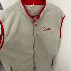 St. Louis Cardinals Red and Gray Fleece Vest